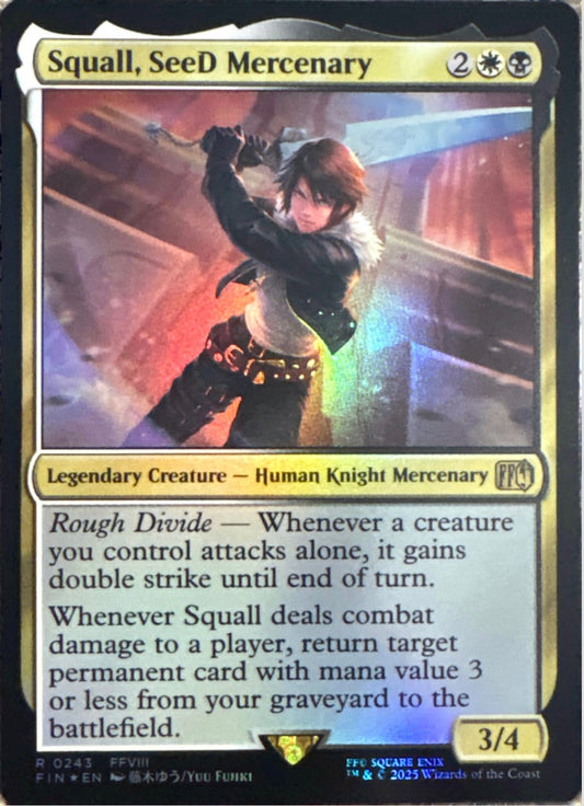 Squall, SeeD Mercenary (R0243) – MTG Final Fantasy VIII Universes Beyond Foil [Ungraded]