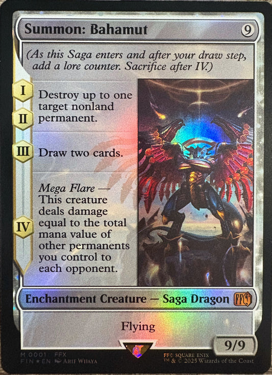 Summon: Bahamut (M0001) – MTG Final Fantasy X Universes Beyond Foil [Ungraded]